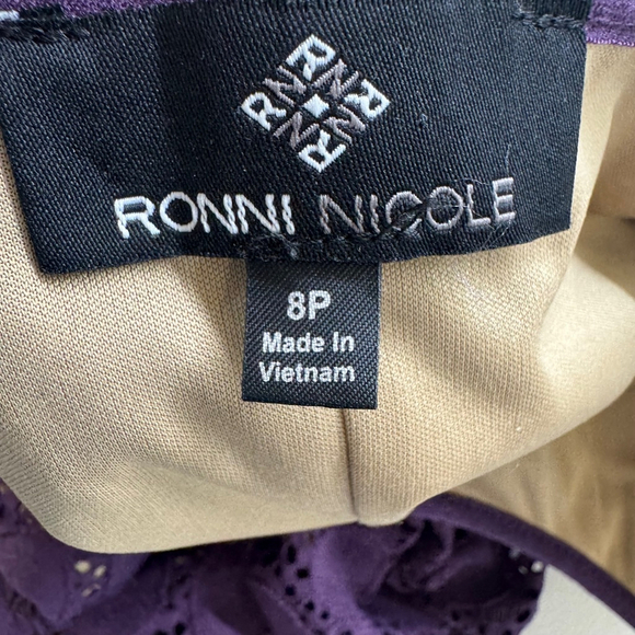 Women's Ronni Nicole Dress, Size 8P, Purple - Picture 5 of 7